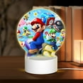 thumbnail image 1 of Super Mario Luigi Round Acrylic Night Light Decoration USB Cable LED Lamp Base with Touch Control Adjustable 3 Light Modes Nightlight Decor, 1 of 1