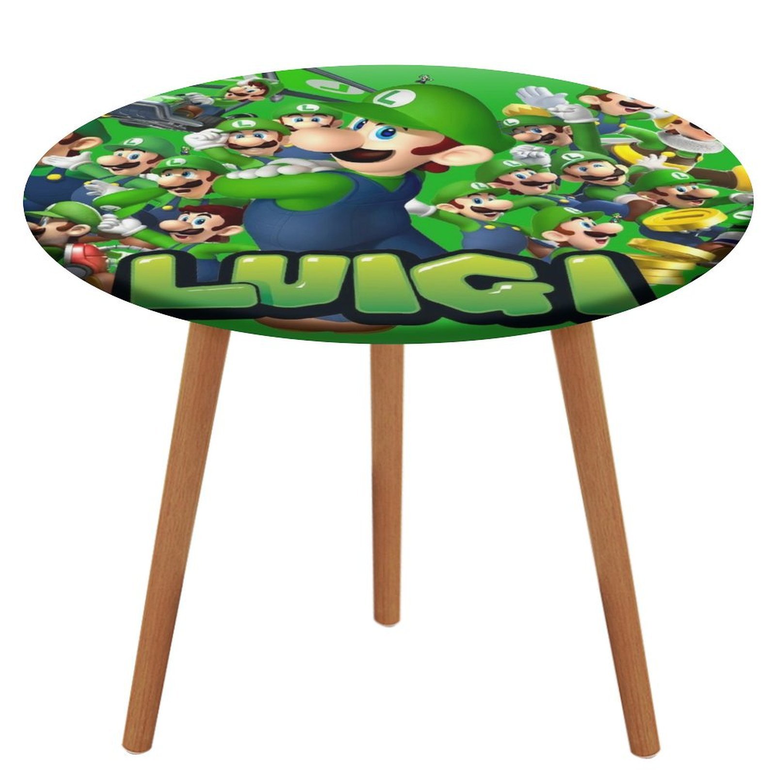 Super Mario Luigi Round Fitted Tablecloth with Elastic Edge,Water ...