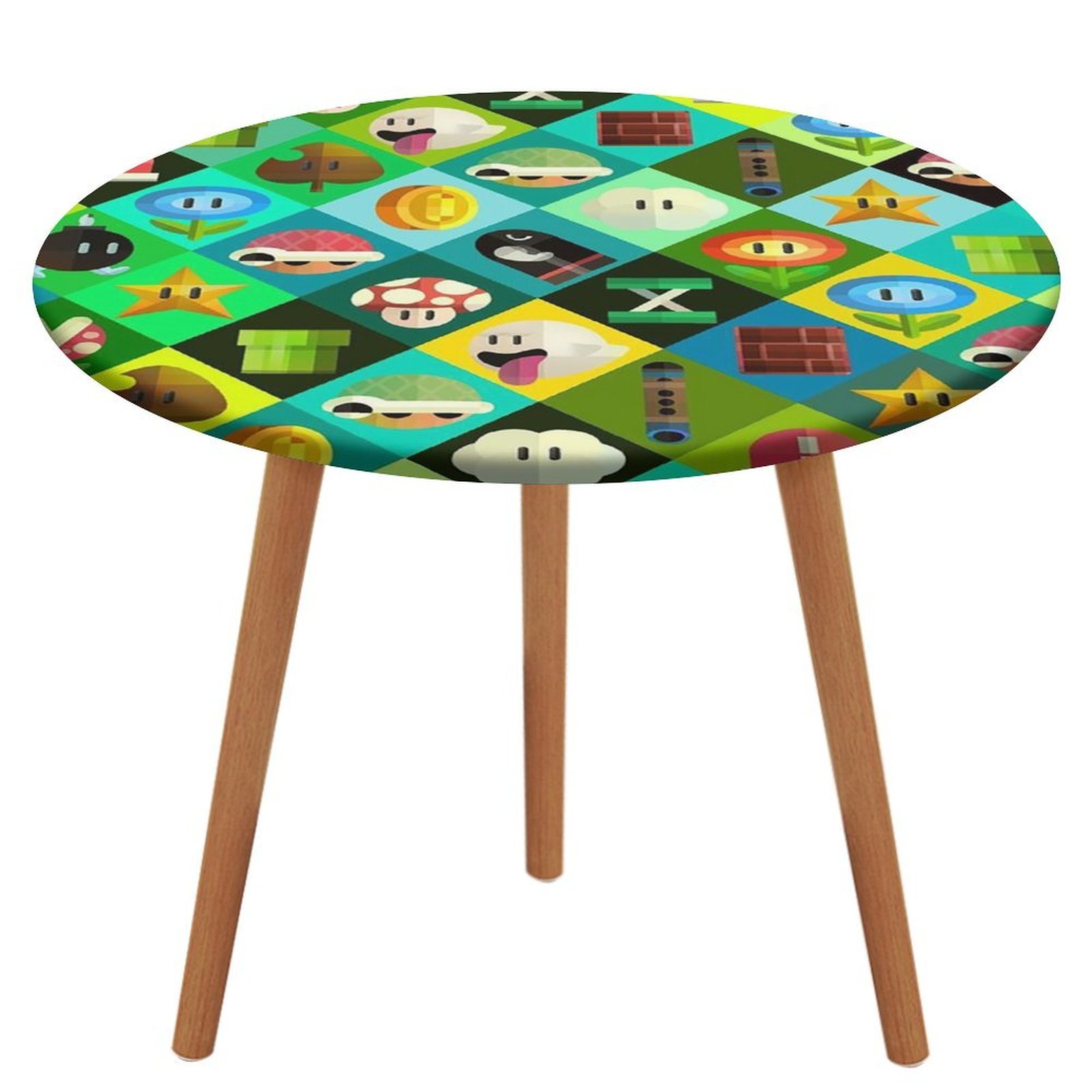 Super Mario Luigi Round Fitted Tablecloth with Elastic Edge,Water ...