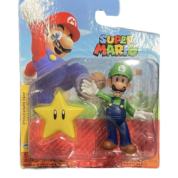 Super Mario Luigi with Super Star Figure