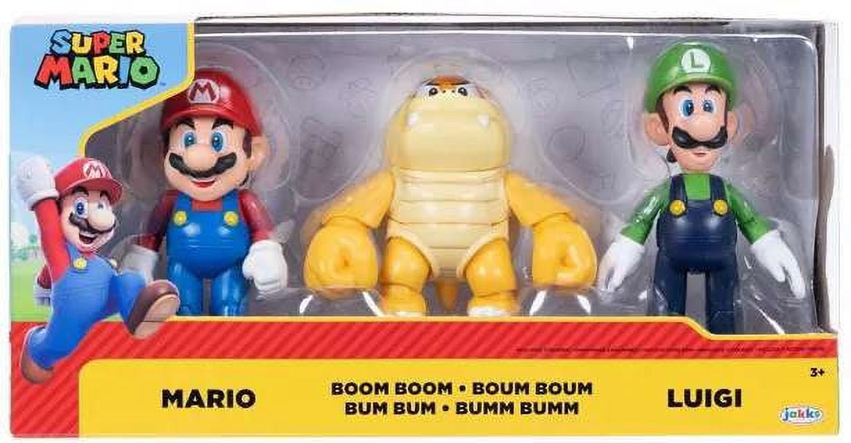 Super Mario Mario, Boom Boom & Luigi Figure 3-Pack - Walmart.com