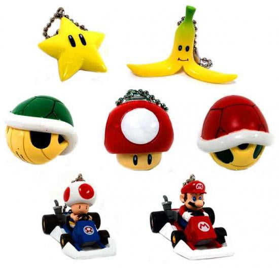 Super Mario Mario Kart DS Set of 7 Micro Keychains