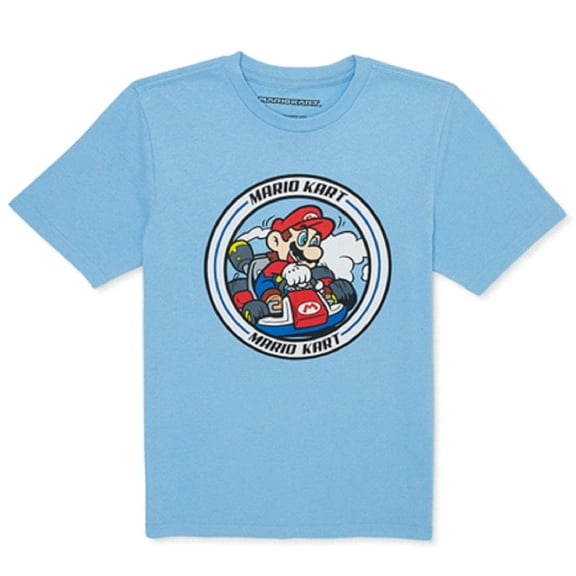 Super Mario, Mario Kart Graphic Print T-Shirt Big Boy's Size XL (14/16)