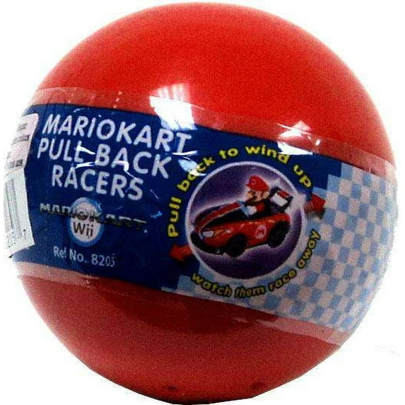 Super Mario Mario Kart Wii Wii Gacha Pull Back Racers PVC Figure Pack (Red Bubble)