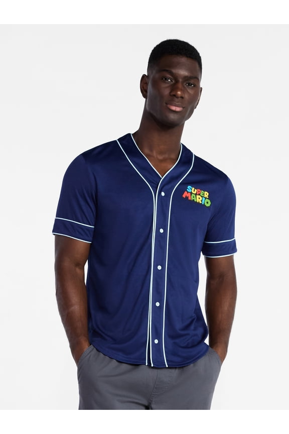 Men's and Big Men's Baseball Jersey, Sizes XS-3XL