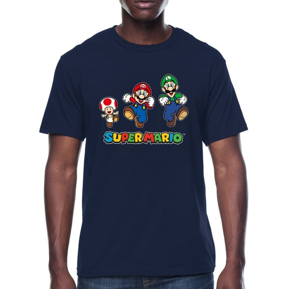 Super Mario, Men's & Big Men's Graphic Crew Neck T-Shirt, Run Group, Sizes S-3XL