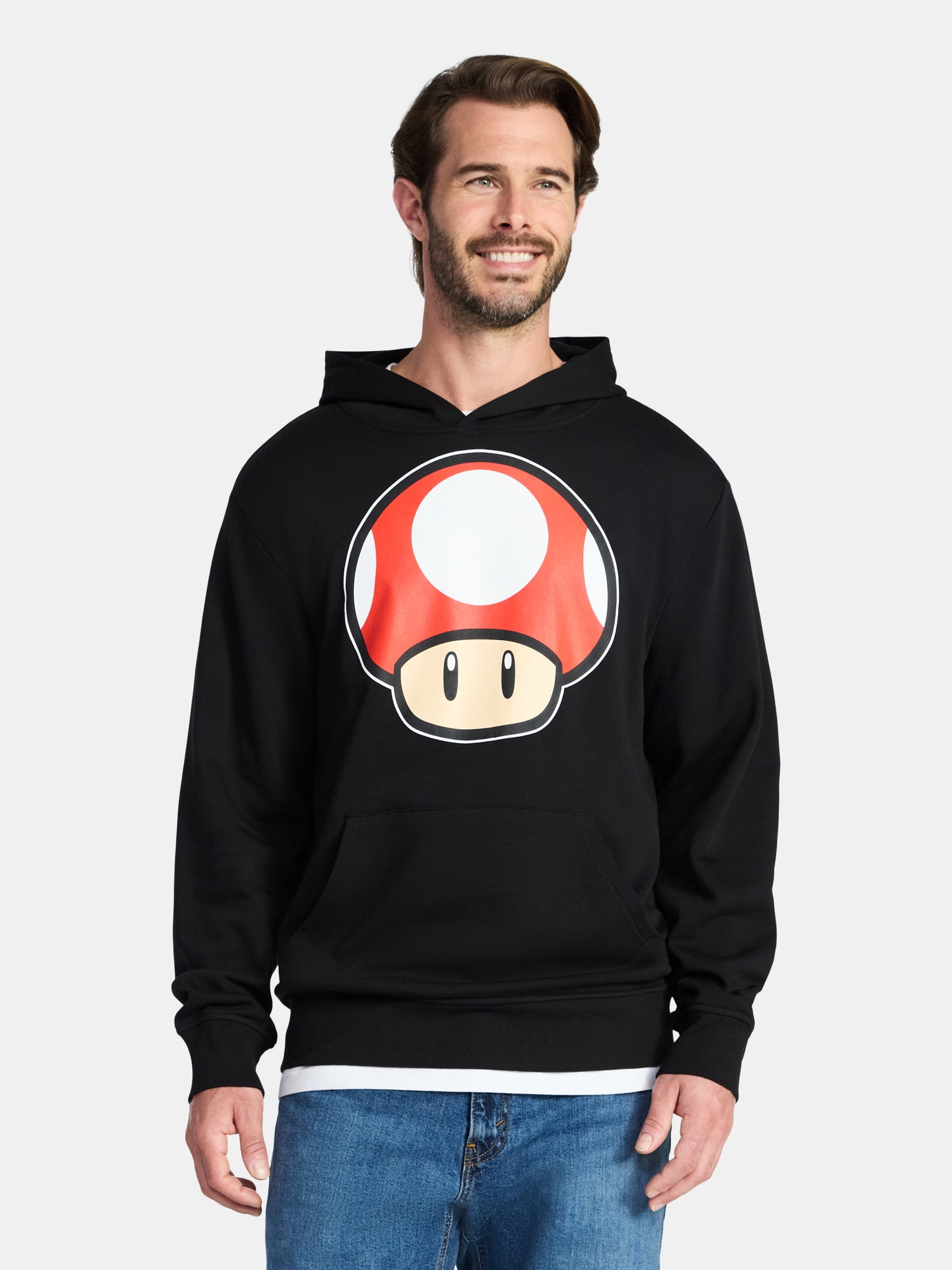 Super Mario Men's and Big Men's Toad Graphic Hoodie, Sizes XS-3XL