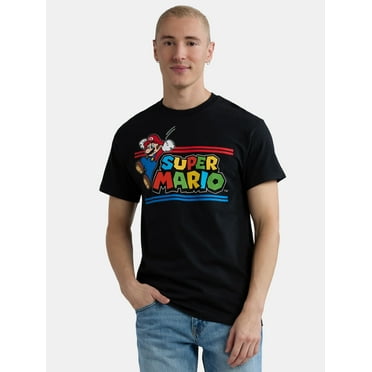 Super Mario Men's and Big Men's Cotton Graphic Tee with Short Sleeves , Sizes S-3XL