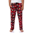 thumbnail image 1 of Super Mario Men's Buffalo Plaid Mario Power Up Adult Lounge Sleep Pajama Pants with Drawstring Elastic Waistband, 1 of 5