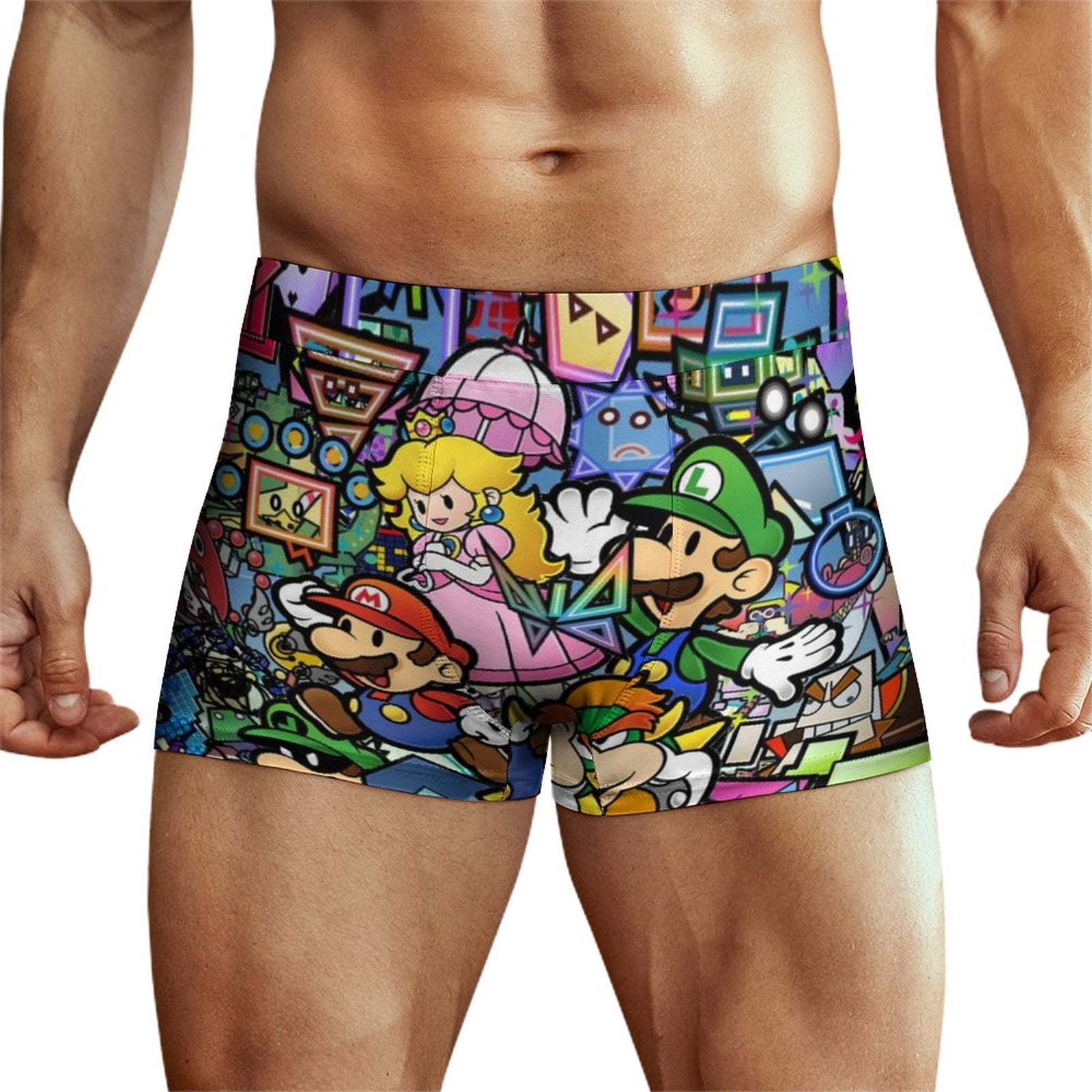 Super Mario Bros. Characters & Icons Underwear Boxer Shorts Underwear, Male, Small, Black main image 0