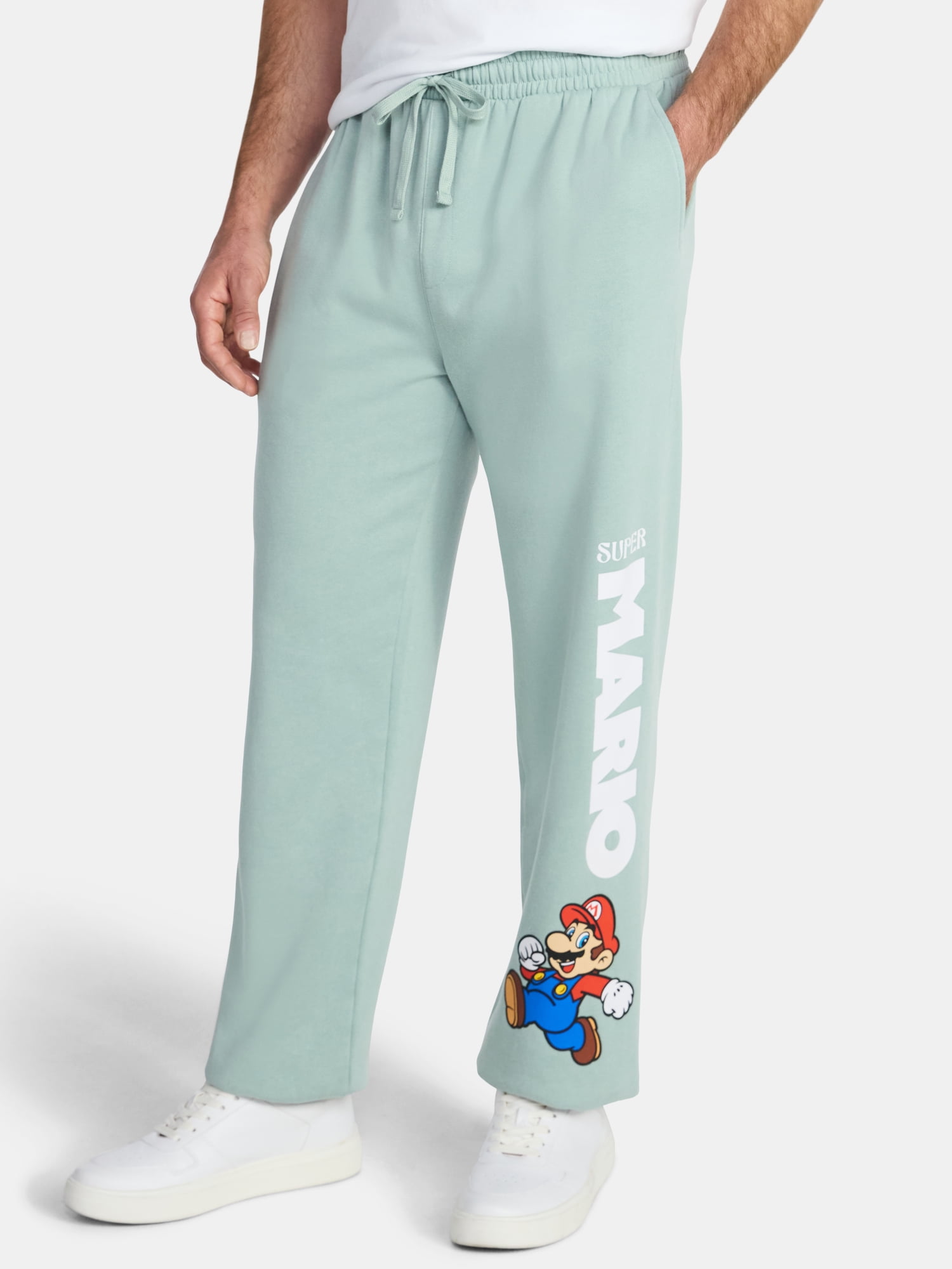 Super Mario Men's and Big Men's Graphic Fleece Jogger, Sizes XS-3XL