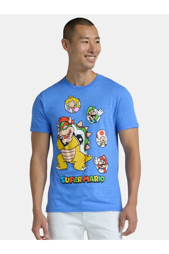 Super Mario Men's and Big Men's Graphic Tee, Sizes S-3XL