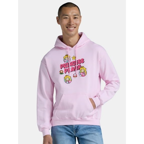 Super Mario Men's and Big Men's Princess Peach Graphic Hoodie, Sizes S- 3XL