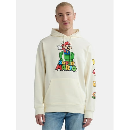 Super Mario, Men's Graphic Hoodie with Long Sleeves, Sizes S-3XL
