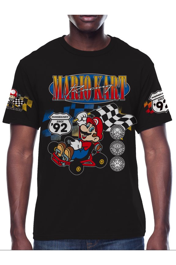 Super Mario, Mens Graphic Tee, Mario Race Sizes S-3XL