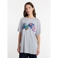 thumbnail image 1 of Super Mario Galaxy Movie Women's Oversized Graphic Tee with Short Sleeves, Sizes XXS-XXL, 1 of 5