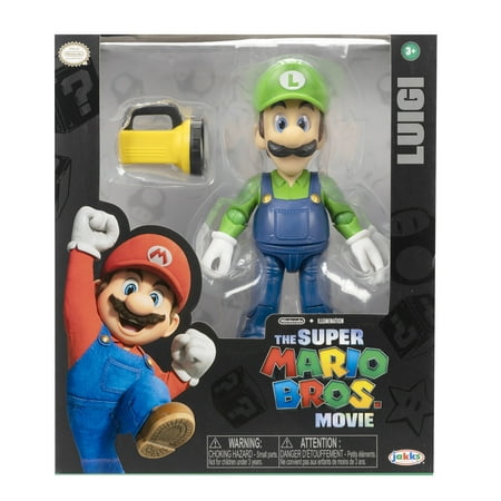 Super Mario Movie 5 inch Luigi Action Figure with Flashlight Accessory