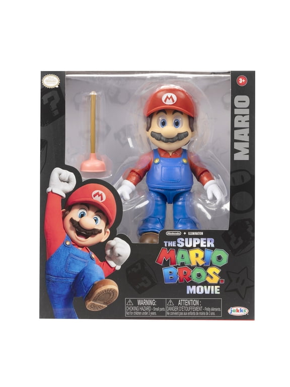 Super Mario Movie 5 inch Mario Action Figure with Plunger Accessory