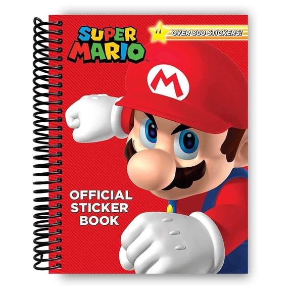 Super Mario Official Sticker Book (Spiral Bound)