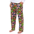 thumbnail image 1 of Super Mario Pajamas Men's Luigi Toad Yoshi Character Grid Pajama Pants Sleepwear Loungewear, 1 of 6