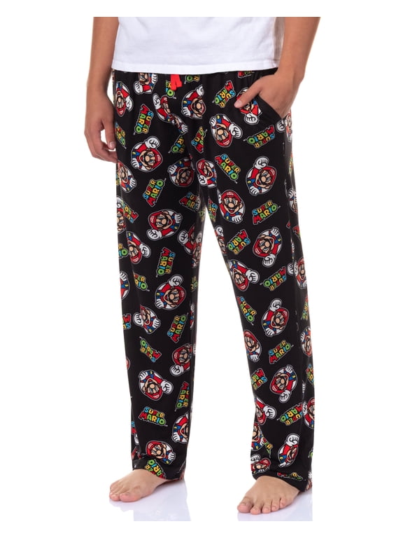 Super Mario Pajamas Men's Mario All Over Print Lounge Pajama Pants