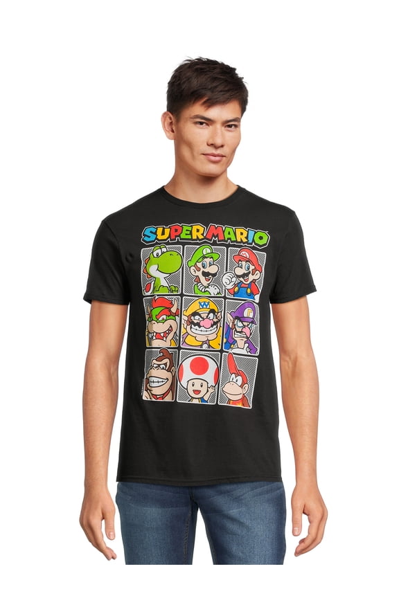 Super Mario, Men's & Big Men's Graphic Tee, Party Pals, Sizes S-3XL