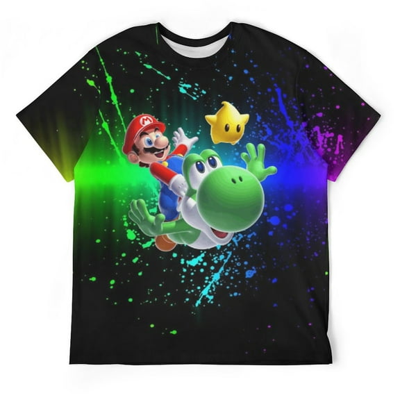 Super Mario Pet Unisex Short-sleeve Shirt For Men Women Novelty 3D Print T-Shirt Soft Comfortable Tee Shirts