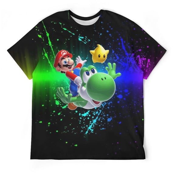 Super Mario Pet Unisex Short-sleeve Shirt For Men Women Novelty 3D Print T-Shirt Soft Comfortable Tee Shirts