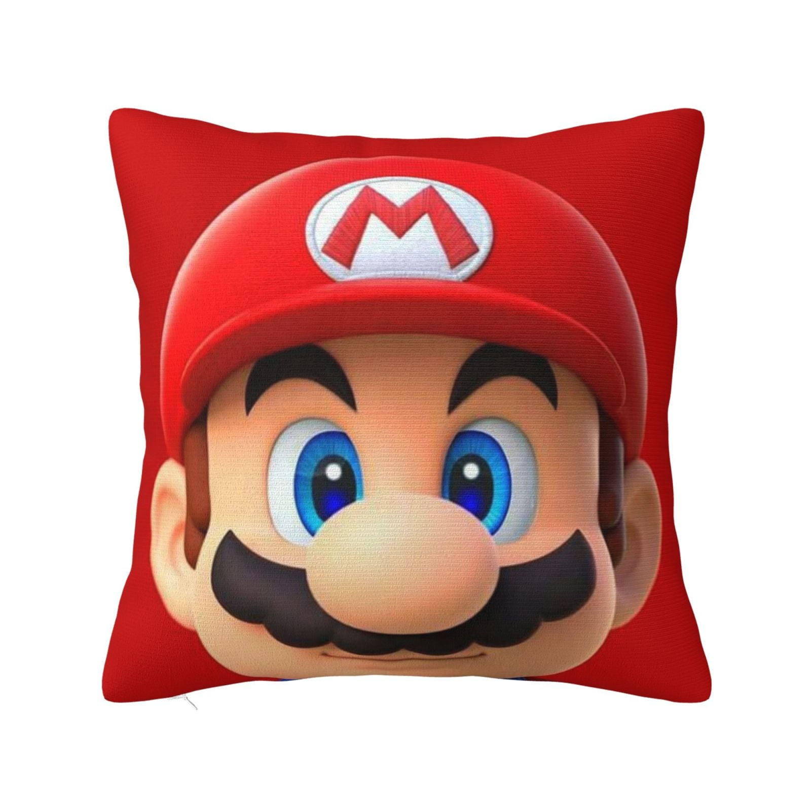 Super Mario Pillow Cover, Square Throw Pillow Cases For Couch Sofa Bed ...