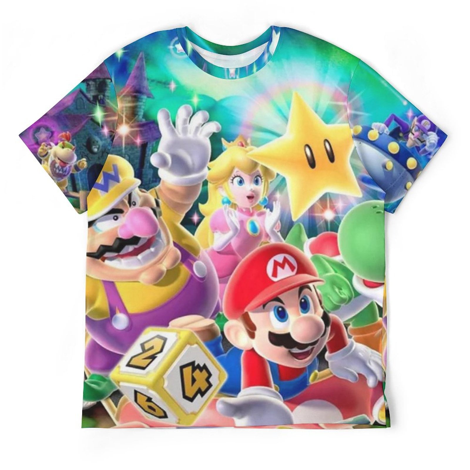 Super Mario Poster Unisex Short-sleeve Shirt For Men Women Novelty 3D ...