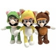 thumbnail image 1 of Super Mario Power Suits 8.5 Inch Neko Cat Luigi Tanooki and Cat Mario Stuffed Plush Toys, 1 of 3