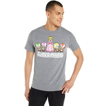 Super Mario Princess Peach Men's and Big Men's Graphic T-Shirt, Sizes S-3XL