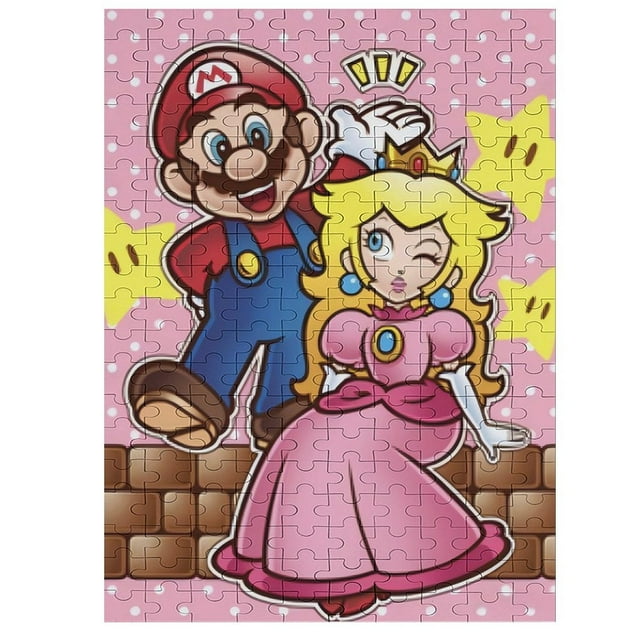 Super Mario Princess Peach Puzzles for Kids Interactive Brain Teasers for Adults Educational Toys and Games 200 PCS