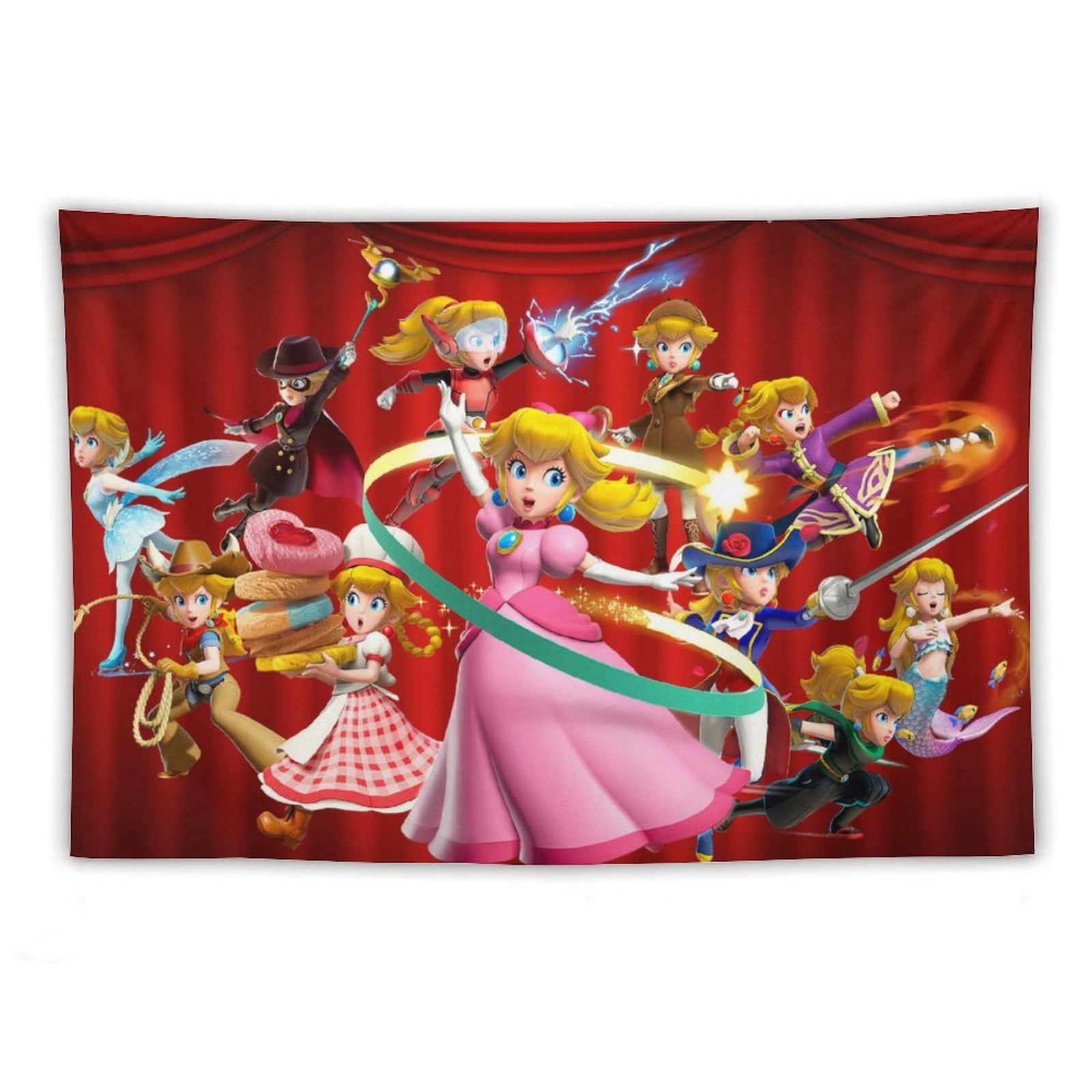 Super Mario Princess Peach Tapestry Wall Hanging Wall Art Decor Wall