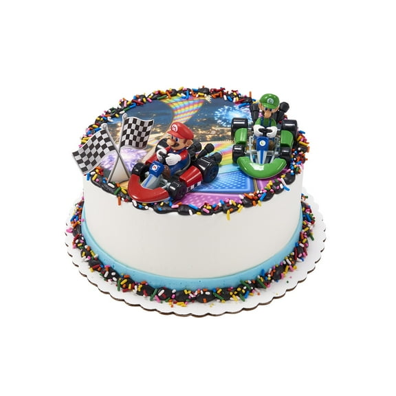 Super Mario- Rainbow Road Round Cake