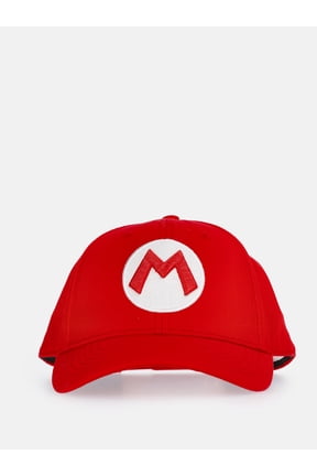 Super Mario Men's Adjustable Snapback Character Hat, Red