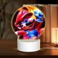 thumbnail image 1 of Super Mario Round Acrylic Night Light Decoration USB Cable LED Lamp Base with Touch Control Adjustable 3 Light Modes Nightlight Decor, 1 of 9