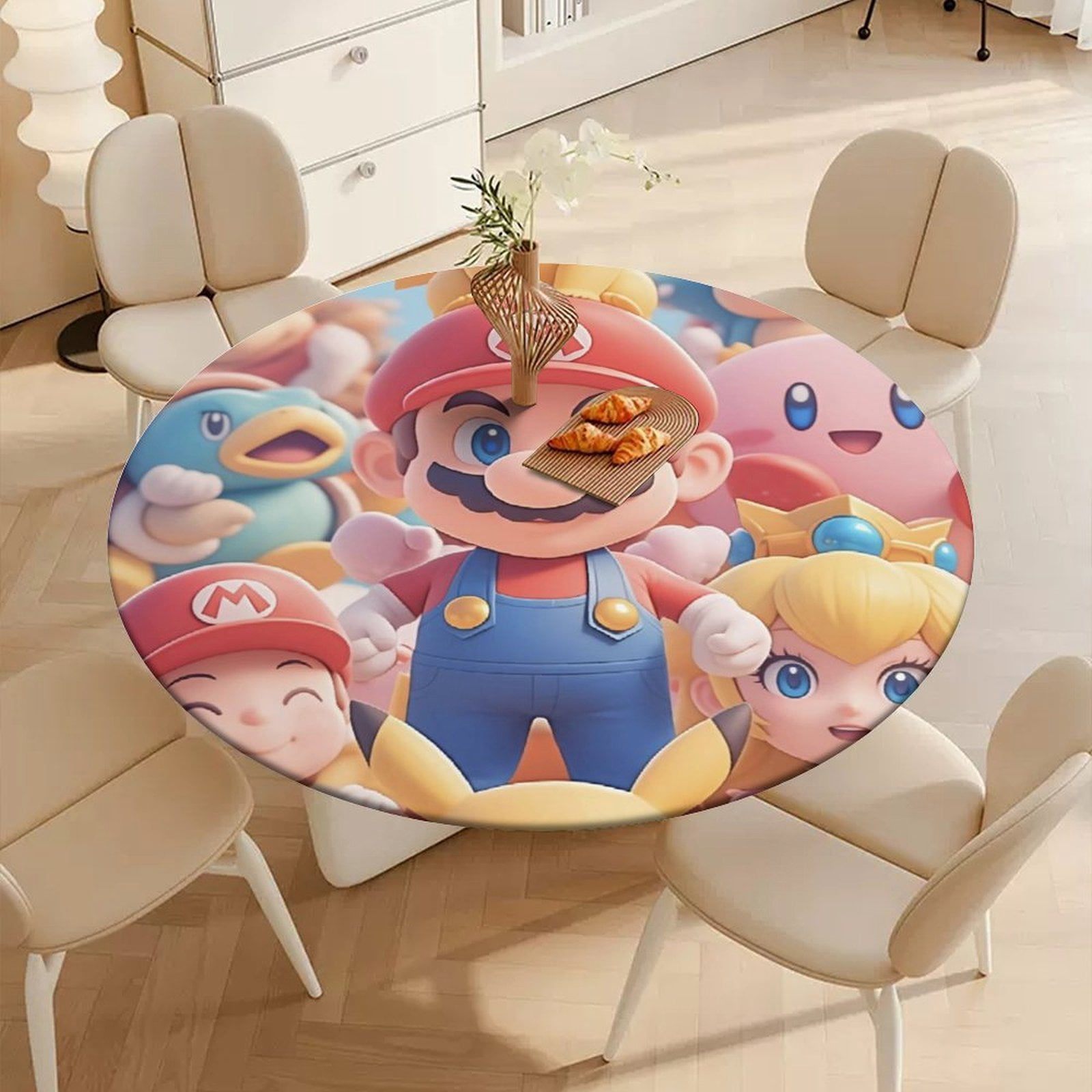Super Mario Round waterproof Oxford tablecloth 120cm - Walmart.com