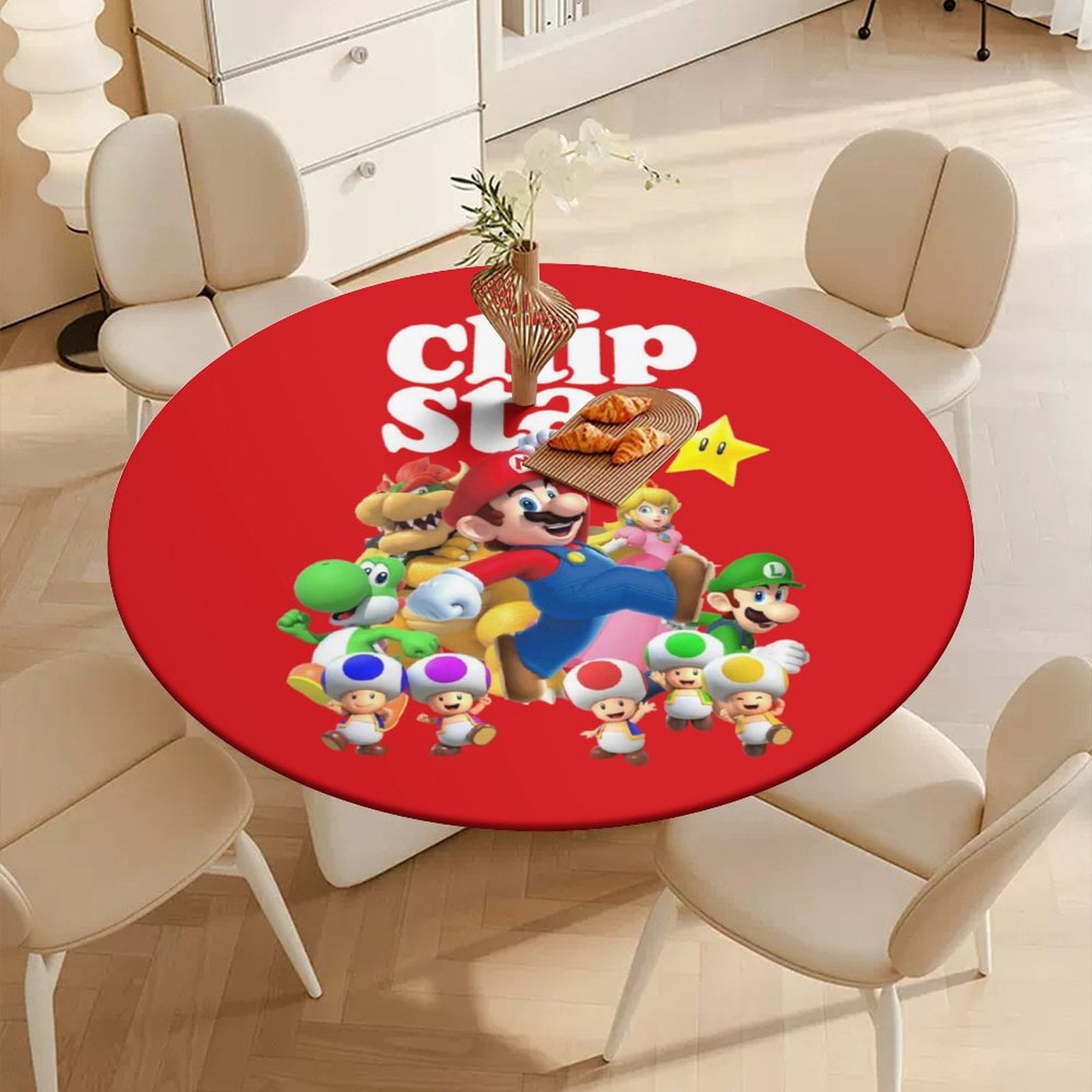 Super Mario Round waterproof Oxford tablecloth 130cm - Walmart.com