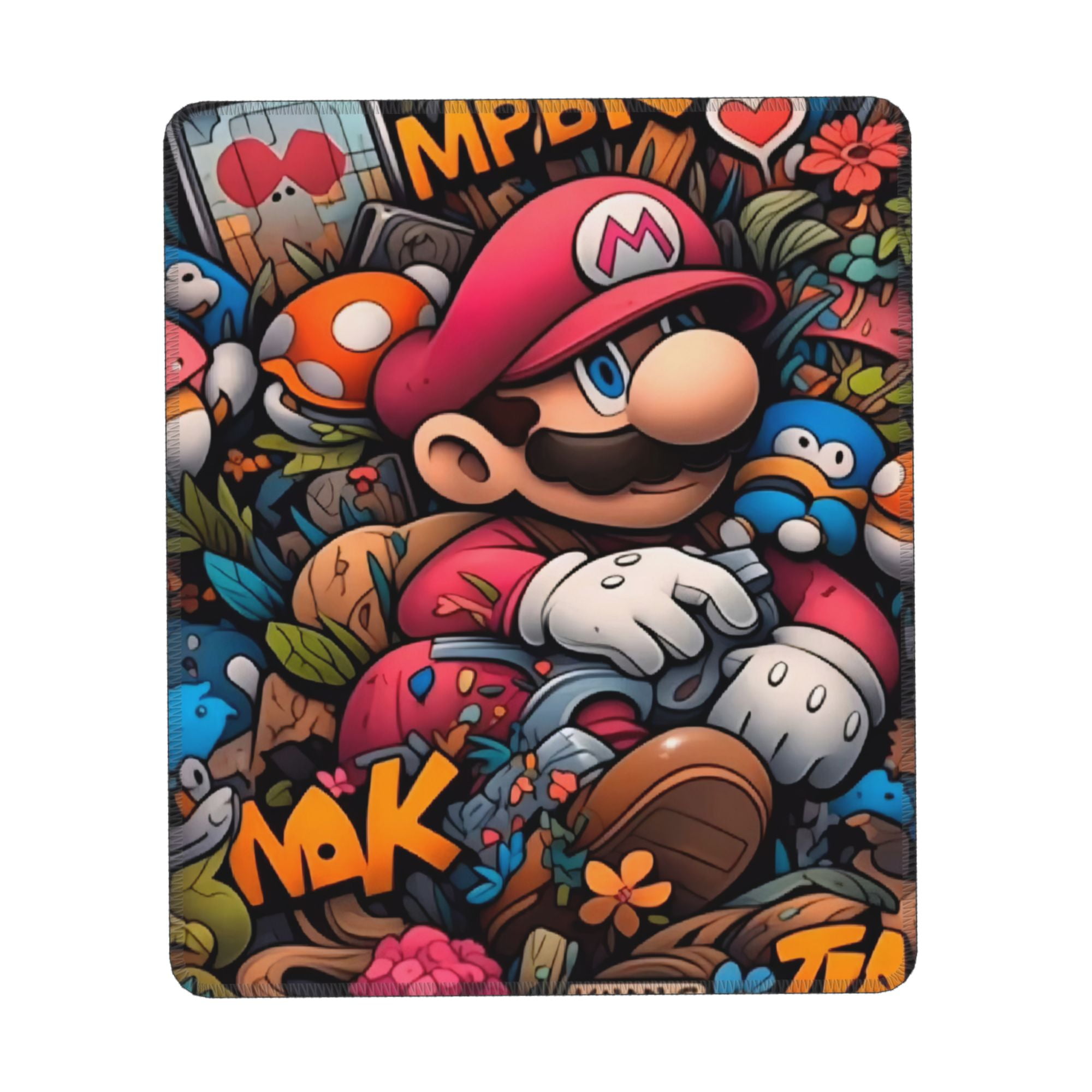 Super Mario Rubber Lock Edge Mouse Pad (Vertical) Office Mouse Pad Home ...