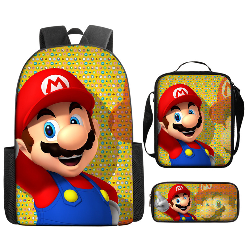 Super Mario School Bag Cartoon Anime Backpack Mario Backpack Super