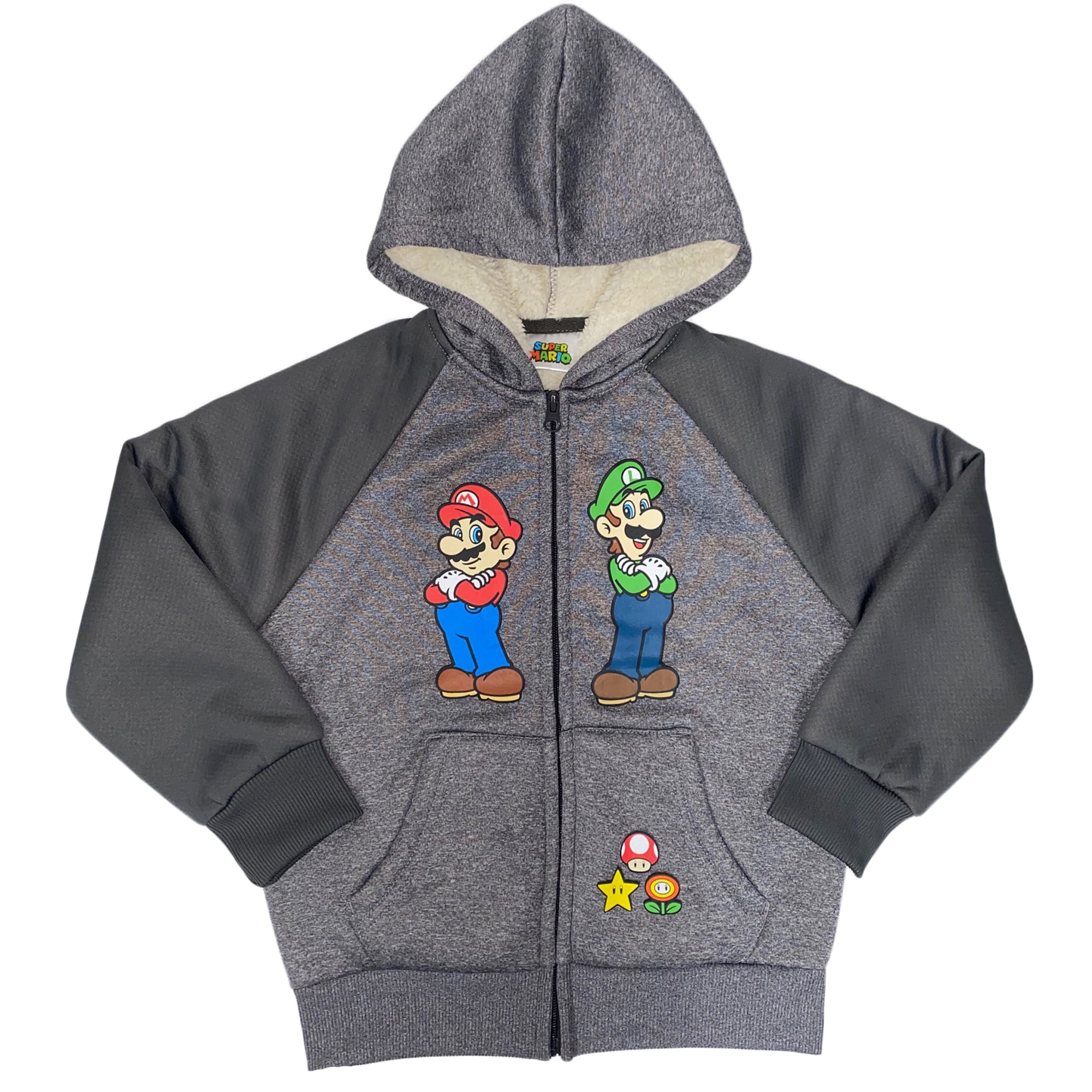 Boy's Nintendo Super Mario Bros Character Guide Pull Over Hoodie