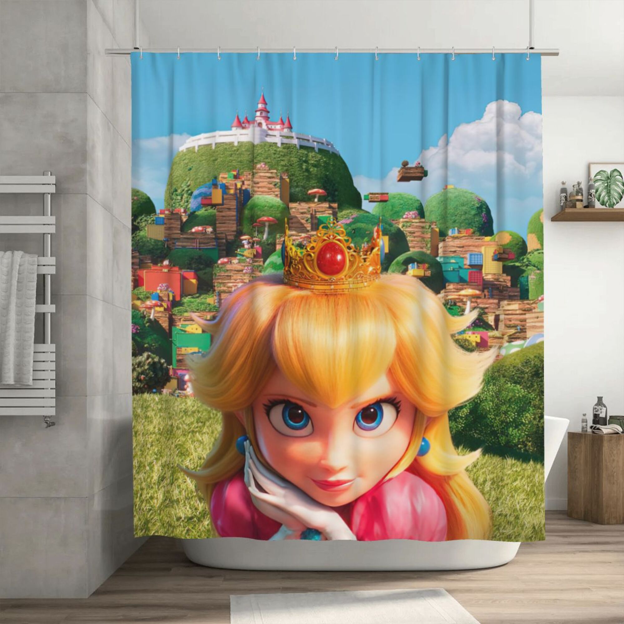 Super Mario Shower Curtain, 72 x 72 inch Waterproof Fabric Shower ...