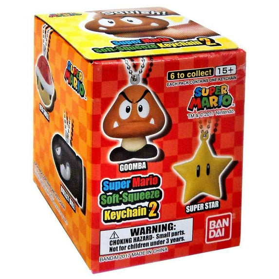 Super Mario Soft-Squeeze Keychain Series 2 Mystery Pack