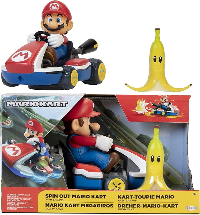 A.C.E PINATA ワウ WITHMUU Super Mario Spin Out MarioKart Mario Racer Vehicle with 360