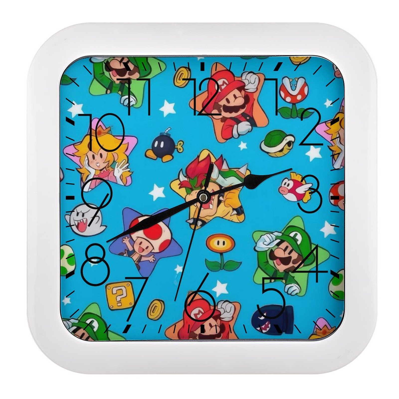 Super Mario Square wall clock battery operated decorative - Walmart.com