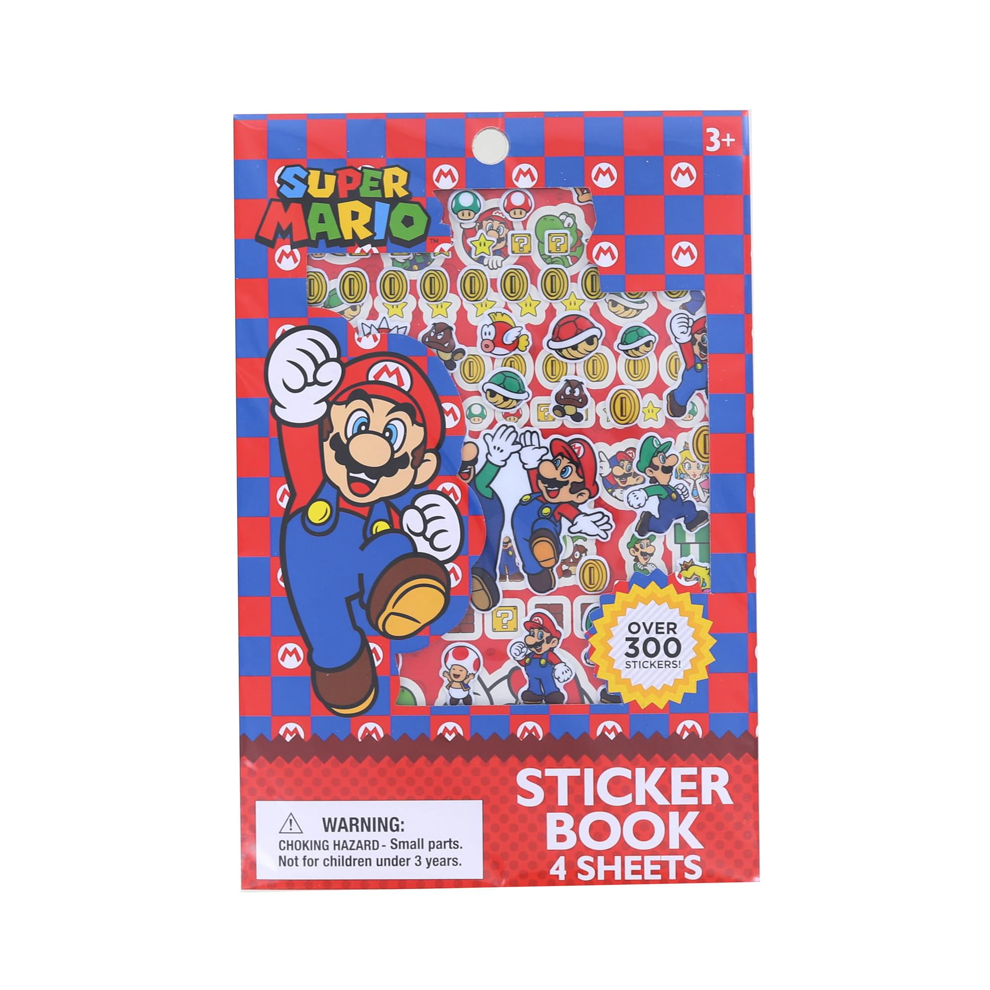 Super Mario Sticker Book 4 Sheets Over 300 Stickers