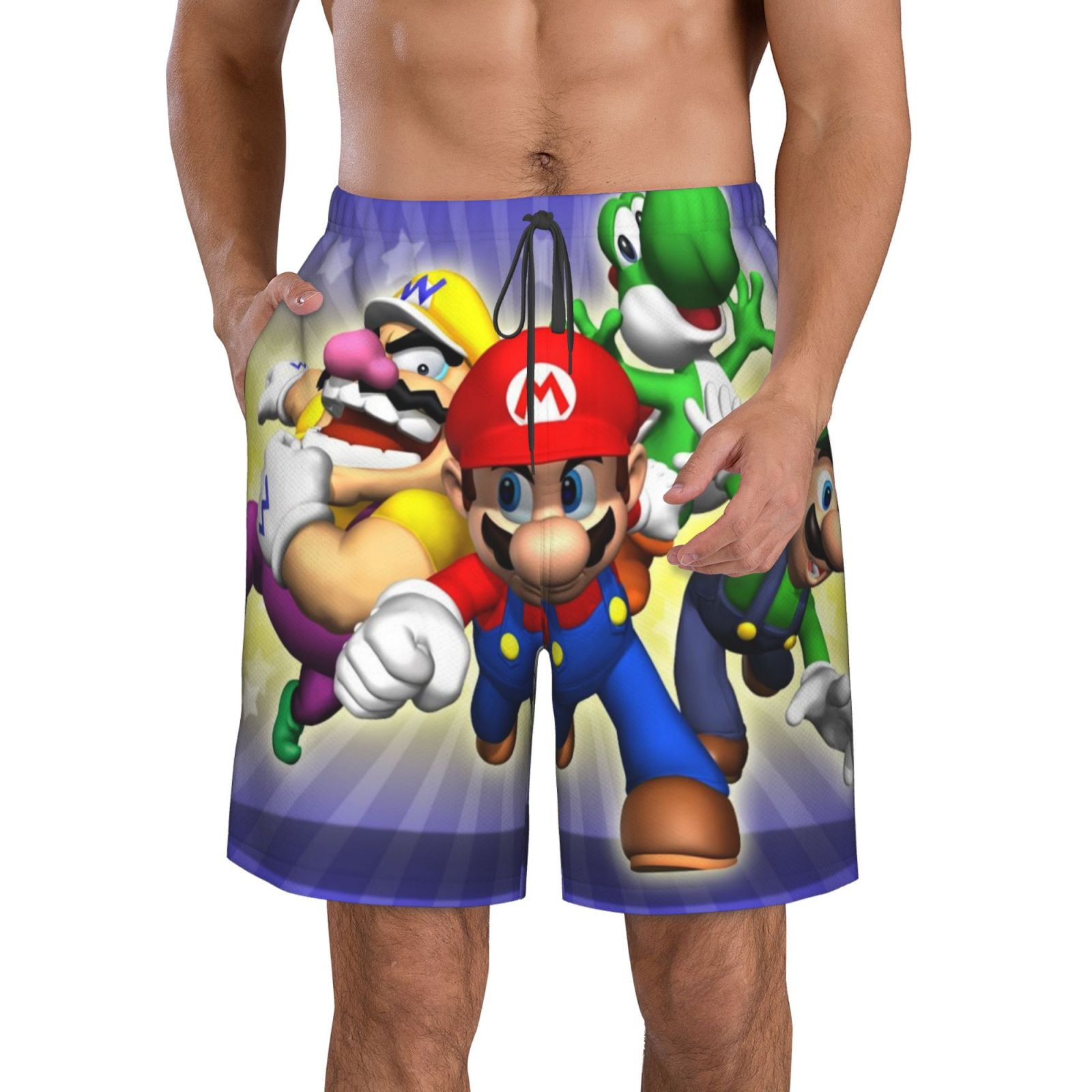 Super Mario Swim Trunk, Mens Swimming Trunks With Mesh Liner, Quick Dry ...