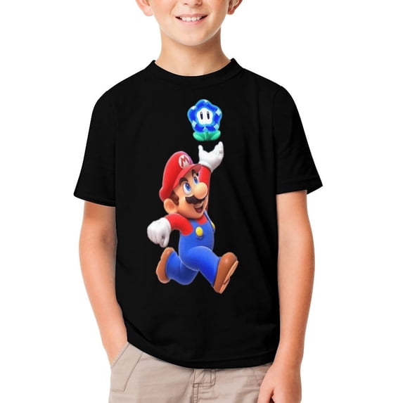 Super Mario T-Shirts for Boys Girls, Kids 3D Print Short Sleeve, Unisex Crew Neck Tee Shirts for Youth