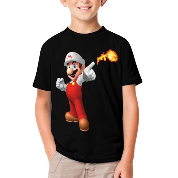 Super Mario T-Shirts for Boys Girls, Kids 3D Print Short Sleeve, Unisex Crew Neck Tee Shirts for Youth